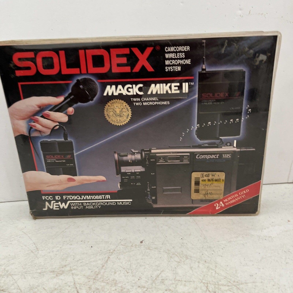 Vintage Solidex Camcorder Wireless Microphone System Magic Mike II Twin Channel